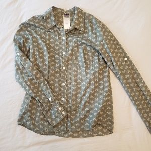 Olive Green Patagonia Button Down Shirt